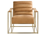 Jensen Sandstone/Antique Brass Accent Chair - Ornate Home