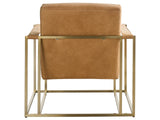 Jensen Sandstone/Antique Brass Accent Chair - Ornate Home