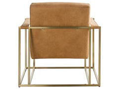 Jensen Sandstone/Antique Brass Accent Chair - Ornate Home