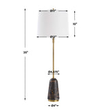 Jenson Black Marble Buffet Lamp - Ornate Home