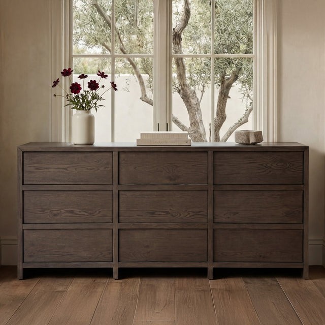 Jenson Brown 9 Drawer Dresser - Ornate Home