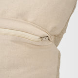 Jeren Beige 22x22 Cotton Linen Square Pillow Cover - Ornate Home