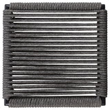 Jerome Charcoal Woven Rope Metal Bar Chair (Set of 2) - Ornate Home