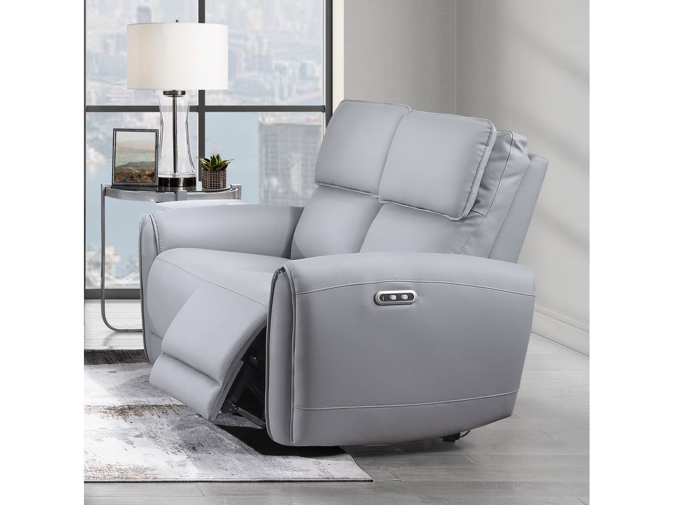 Jeromie Gray Power Motion Loveseat - Ornate Home