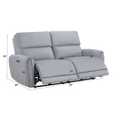 Jeromie Gray Power Motion Sofa - Ornate Home