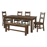 Jerrick Brown 6pc Dining Set - Ornate Home