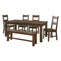 Jerrick Brown 6pc Dining Set - Ornate Home