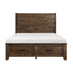 Jerrick Burnished Brown 5-Piece Queen Bedroom Set - Ornate Home