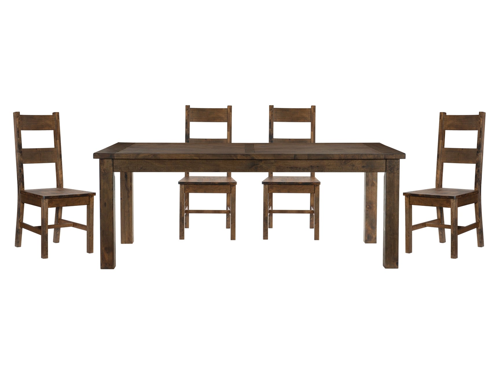 Jerrick Burnished Brown 5-piece Dinig Table Set - Ornate Home