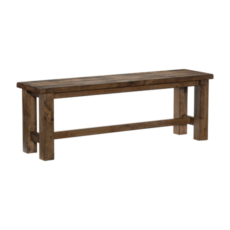 Jerrick Burnished Brown Dining Bench - Ornate Home