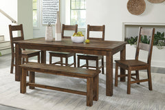 Jerrick Burnished Brown Dining Bench - Ornate Home
