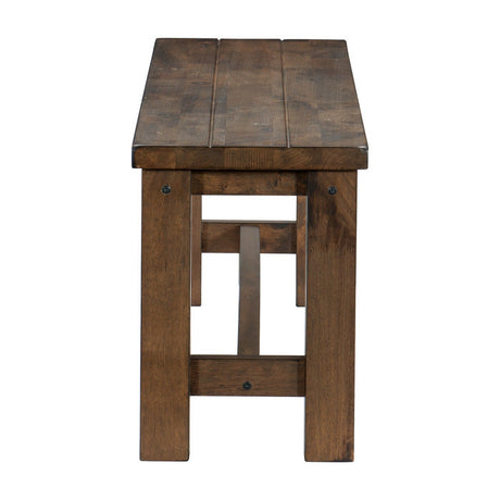 Jerrick Burnished Brown Dining Bench - Ornate Home