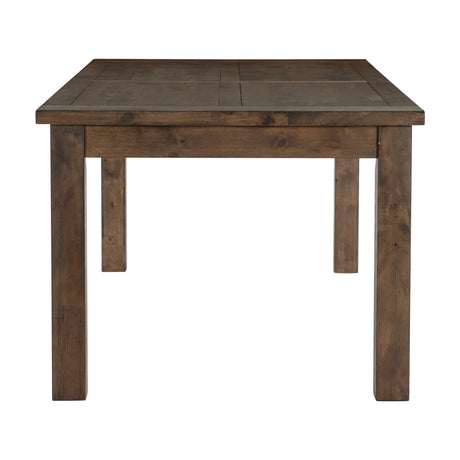 Jerrick Burnished Brown Dining Table - Ornate Home