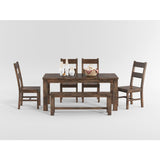 Jerrick Burnished Brown Dining Table - Ornate Home