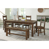 Jerrick Burnished Brown Dining Table - Ornate Home