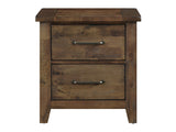 Jerrick Burnished Brown Nightstand - Ornate Home