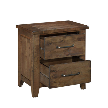 Jerrick Burnished Brown Nightstand - Ornate Home