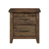 Jerrick Burnished Brown Nightstand - Ornate Home