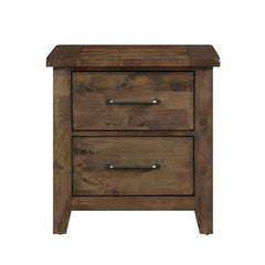 Jerrick Burnished Brown Nightstand - Ornate Home