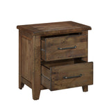 Jerrick Burnished Brown Nightstand - Ornate Home
