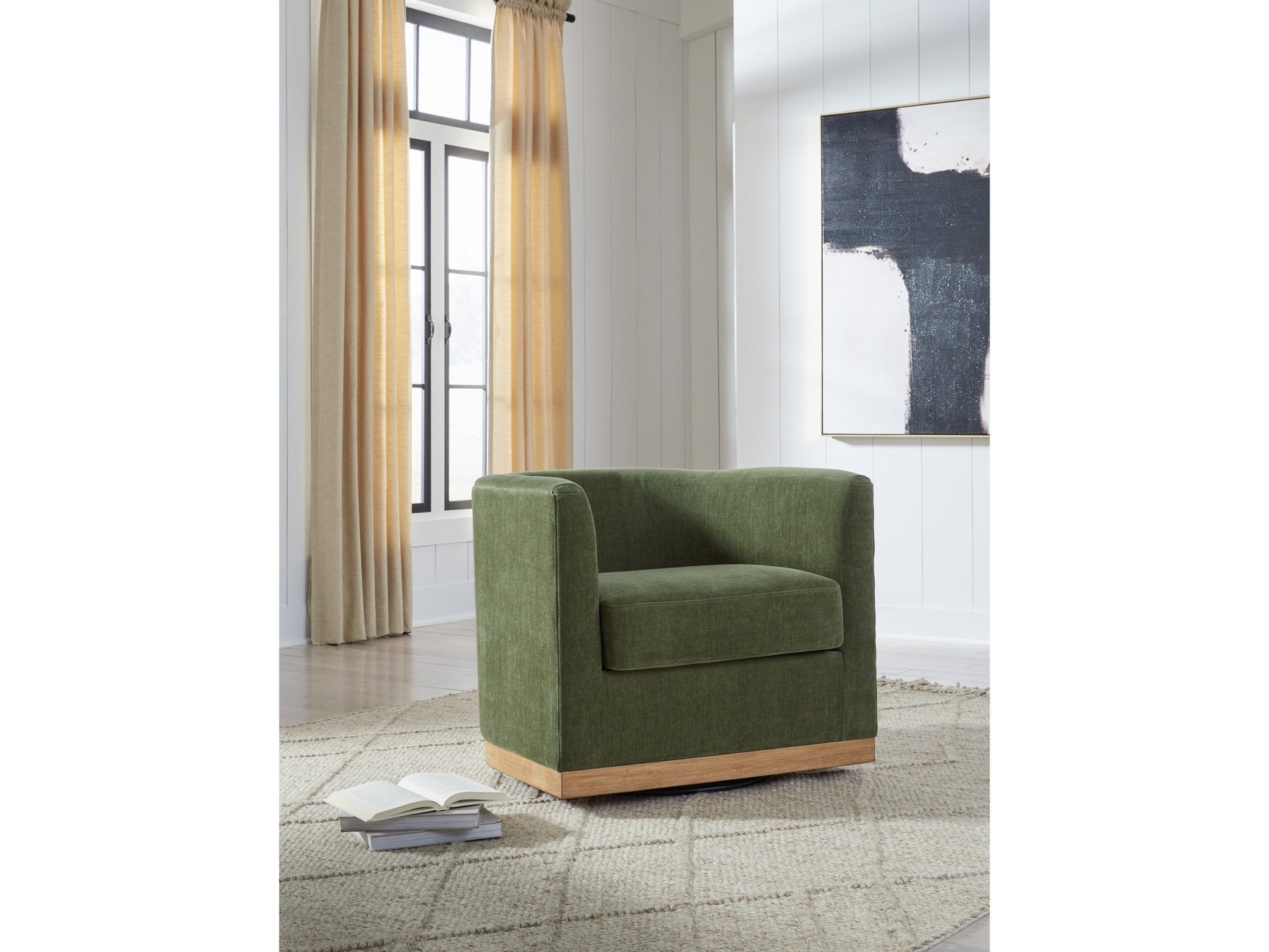 Jersonlow Forest Green Swivel Chair (Online Special Price) - Ornate Home