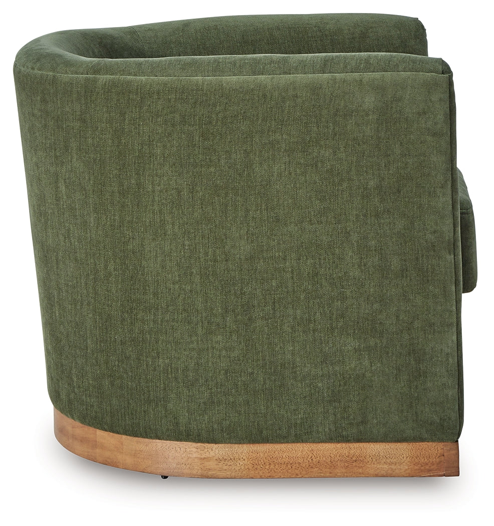 Jersonlow Forest Green Swivel Chair (Online Special Price) - Ornate Home