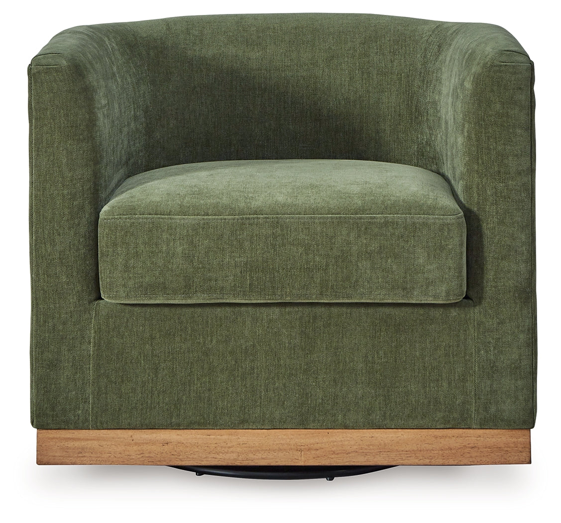 Jersonlow Forest Green Swivel Chair (Online Special Price) - Ornate Home