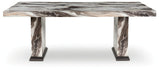 Jeshina Dark Brown/Beige Dining Table (Online Special Price) - Ornate Home