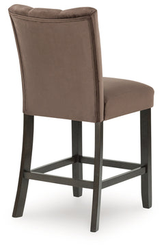 Jeshina Dark Brown/Beige/Mocha Counter Height Dining Table and 4 Barstools - Ornate Home