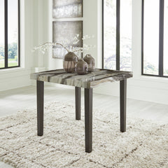 Jeshina Dark Brown/Beige/Mocha Counter Height Dining Table and 4 Barstools - Ornate Home