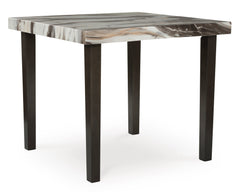 Jeshina Dark Brown/Beige/Mocha Counter Height Dining Table and 4 Barstools - Ornate Home