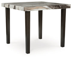 Jeshina Dark Brown/Beige/Mocha Counter Height Dining Table and 4 Barstools - Ornate Home