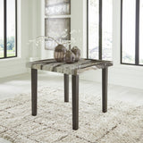 Jeshina Dark Brown/Beige/Mocha Counter Height Dining Table and 4 Barstools - Ornate Home