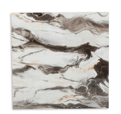 Jeshina Dark Brown/Beige/Mocha Counter Height Dining Table and 6 Barstools - Ornate Home