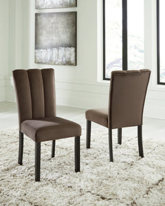 Jeshina Dark Brown/Beige/Mocha Dining Table and 6 Chairs - Ornate Home