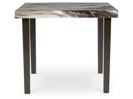 Jeshina Dark Brown/Beige Square Counter Table - Ornate Home