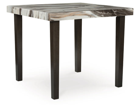 Jeshina Dark Brown/Beige Square Counter Table - Ornate Home