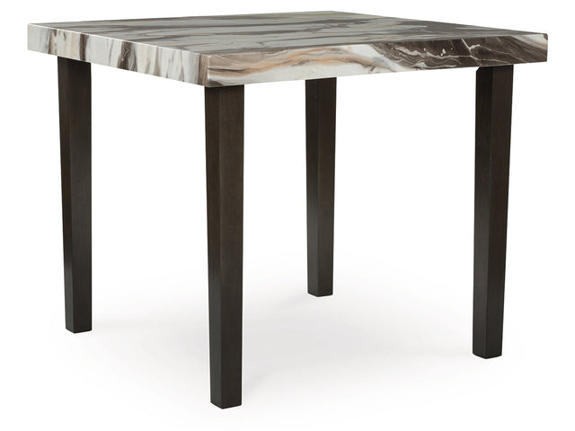 Jeshina Dark Brown/Beige Square Counter Table - Ornate Home