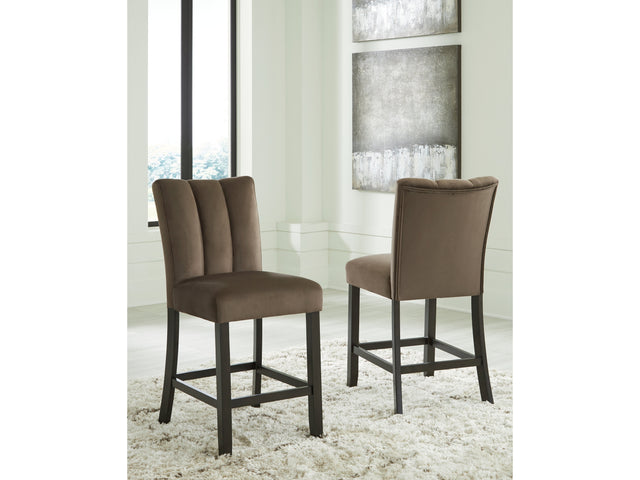Jeshina Mocha Counter Height Barstool (Set of 2) - Ornate Home