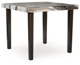 Jeshina Mocha/Dark Brown/Beige Counter Height Dining Table and 2 Barstools (Online Special Price) - Ornate Home