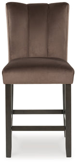 Jeshina Mocha/Dark Brown/Beige Counter Height Dining Table and 2 Barstools (Online Special Price) - Ornate Home