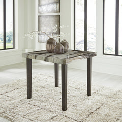 Jeshina Mocha/Dark Brown/Beige Counter Height Dining Table and 2 Barstools - Ornate Home