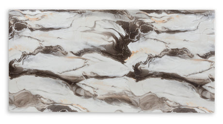 Jeshina Mocha/Dark Brown/Beige Dining Table and 4 Chairs - Ornate Home