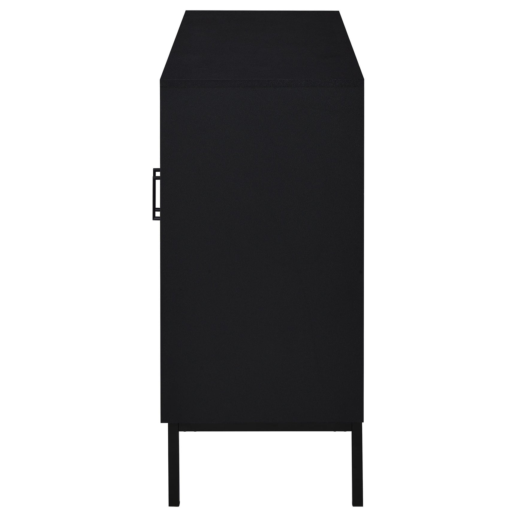 Jess Black 2-door Arched Fluted Glass Accent Cabinet - Ornate Home