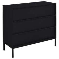 Jess Black 2-door Arched Fluted Glass Accent Cabinet - Ornate Home