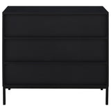 Jess Black 2-door Arched Fluted Glass Accent Cabinet - Ornate Home