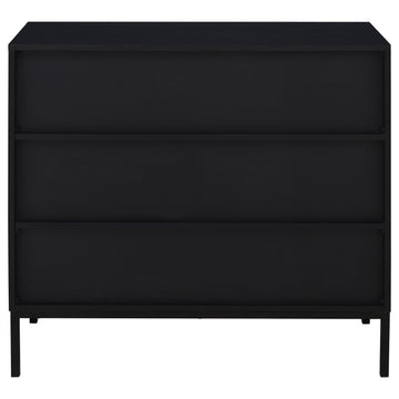 Jess Black 2-door Arched Fluted Glass Accent Cabinet - Ornate Home