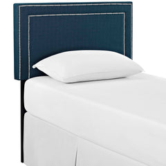 Jessamine Azure Upholstered Fabric Twin Headboard - Ornate Home