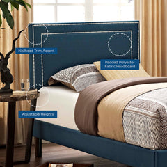 Jessamine Azure Upholstered Fabric Twin Headboard - Ornate Home