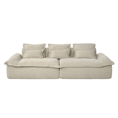 Jesse Beige Oversized Sofa W/6 Pillows - Ornate Home